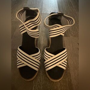 Tory Burch Frieda Platform Wedge Espadrille Sandals